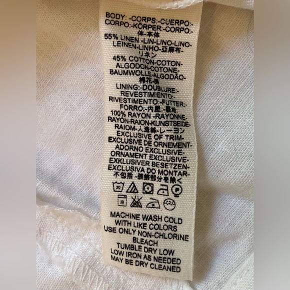 Free People 🟣 GUC Size 6 Carolina White Button-Up Mini Dress **note - Picture 16 of 16